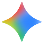 Google Gemini icon, a four-pointed star in a blue and pink gradient.
