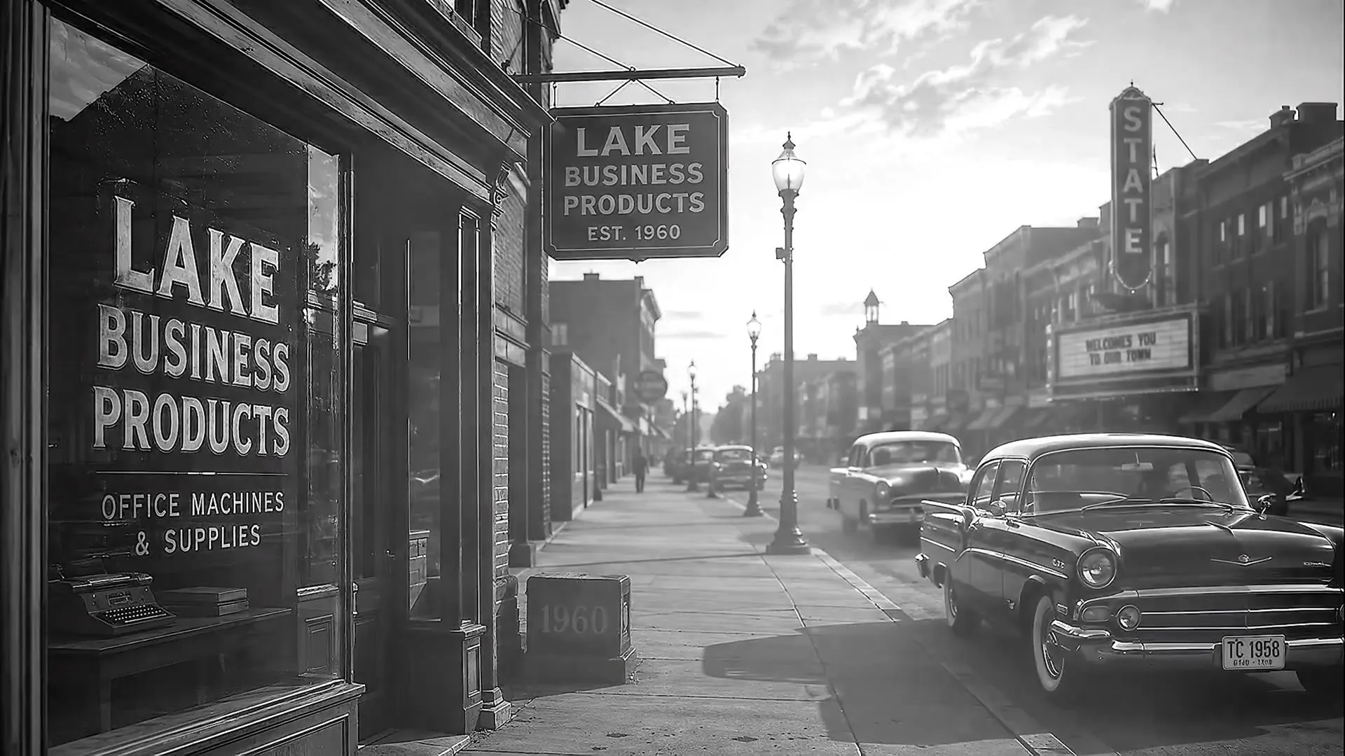Lake Business Products storefront, 1960