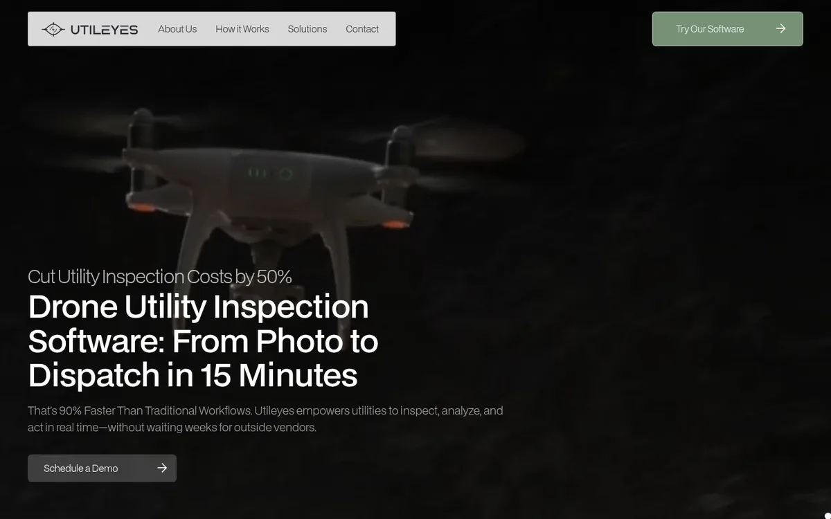 Utileyes website designed by PHENYX