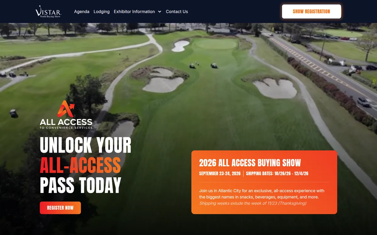 Vistar North Buying Show website designed by PHENYX
