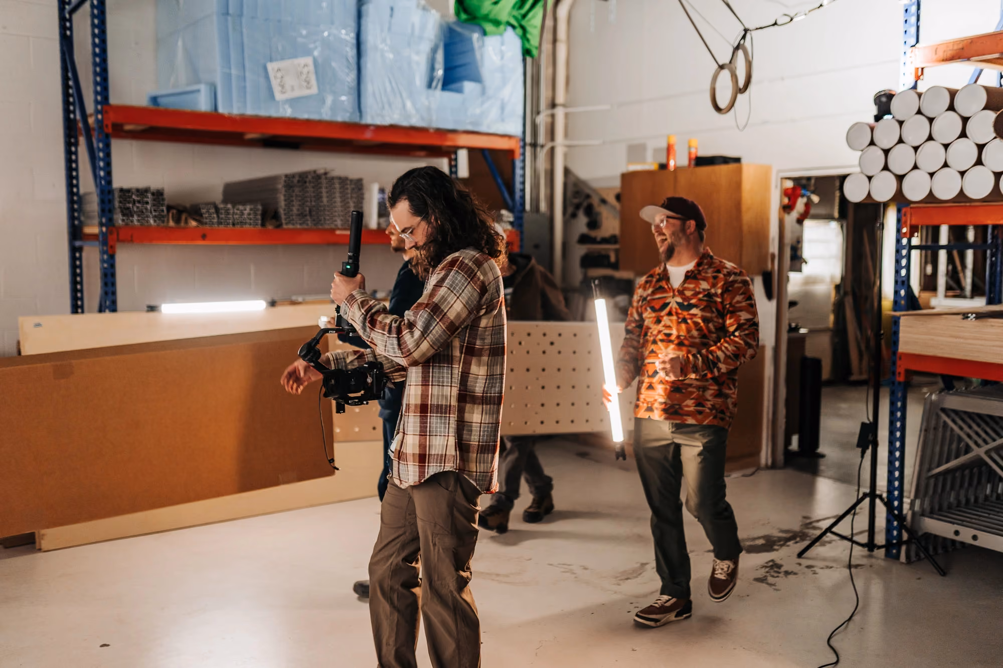 Phenyx video production crew filming for a client