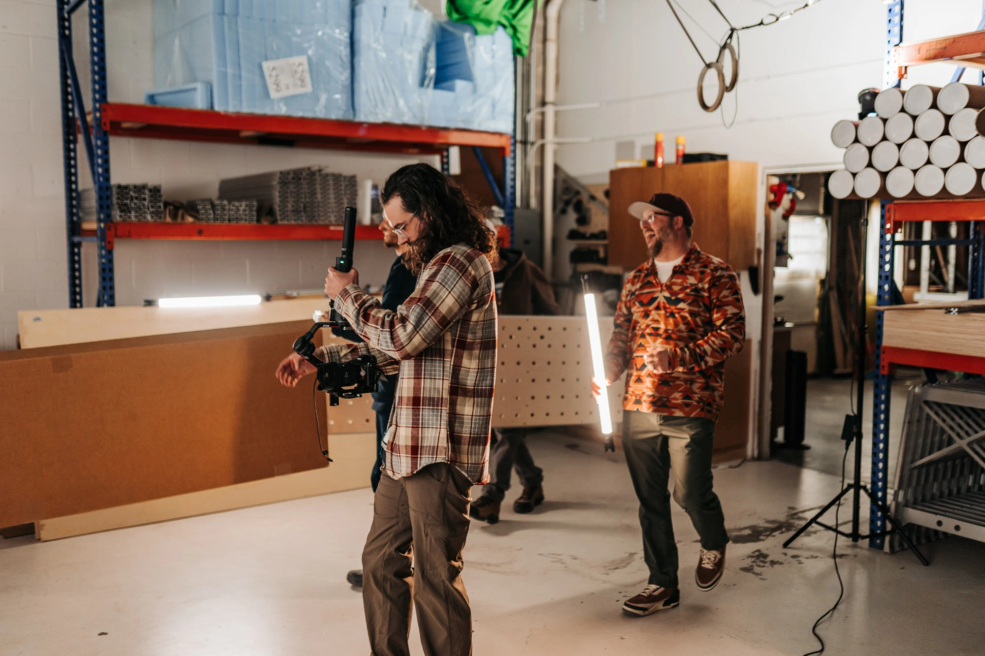 Phenyx video production crew filming for a client