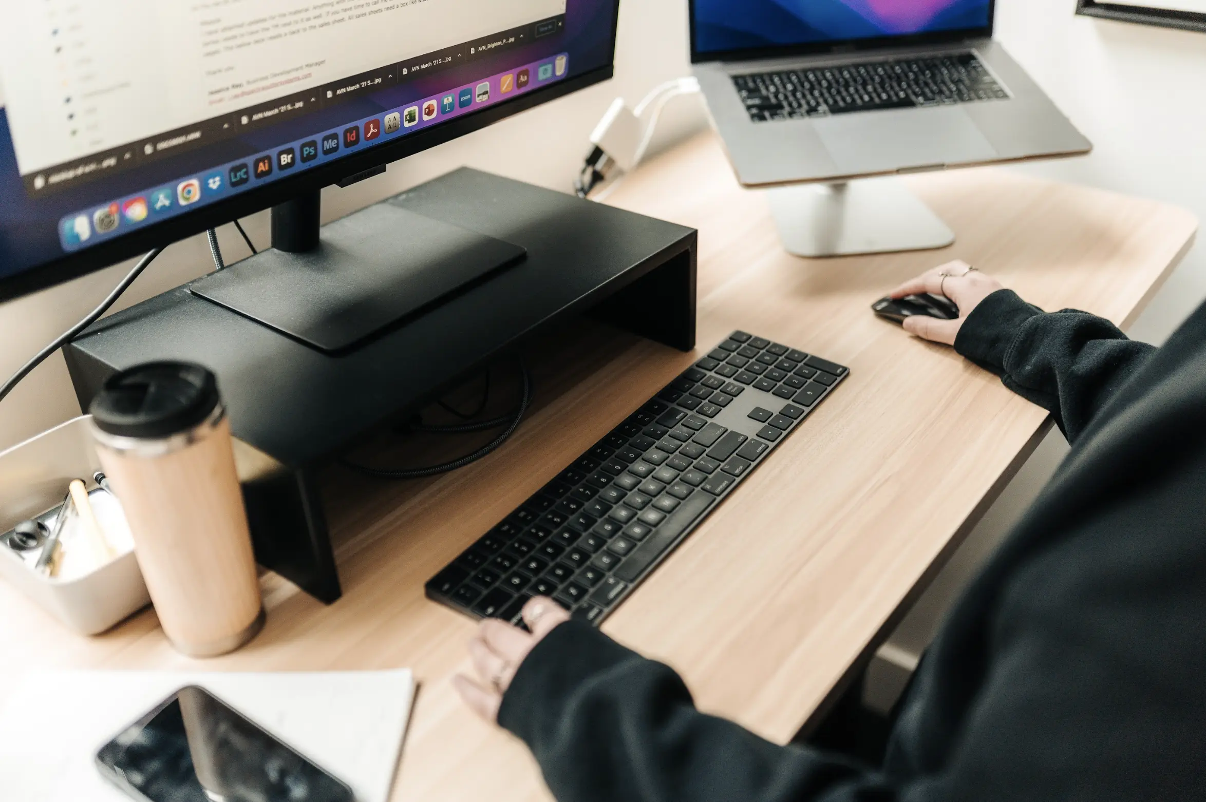 a graphic designer working in programs