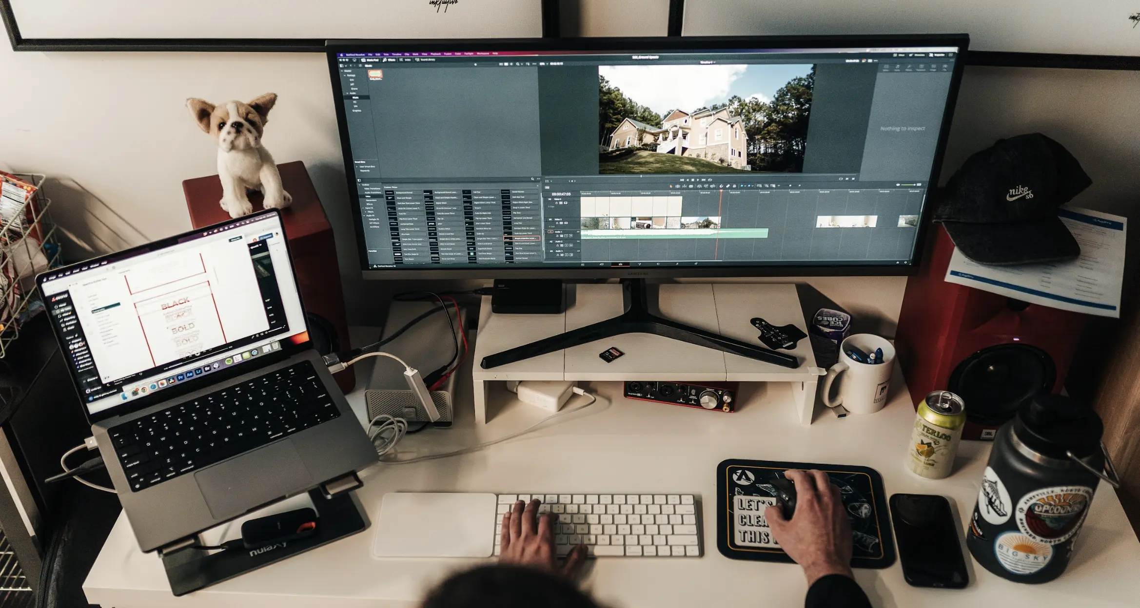 film professional making edits to digital video