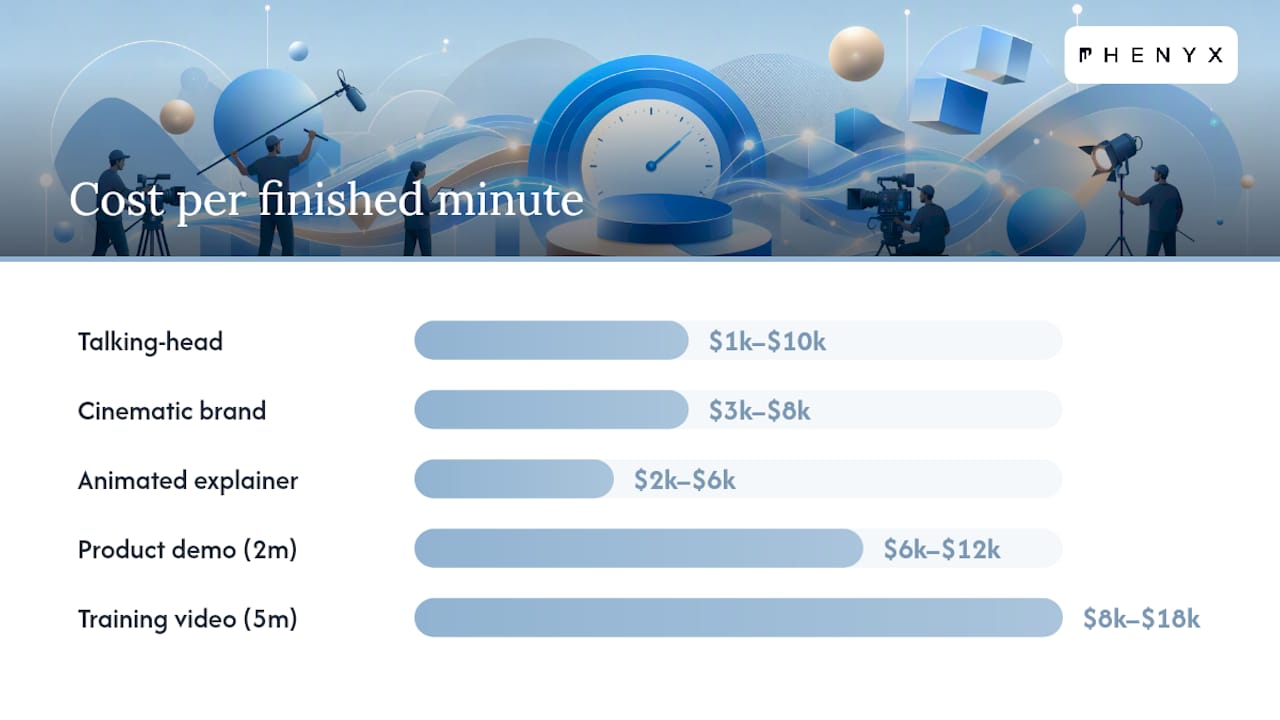 What's the Cost Per Finished Minute for a Corporate Video? — overview diagram