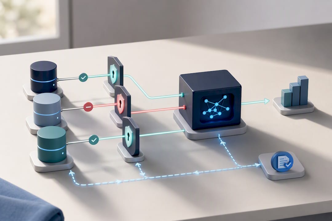 Illustration of governed AI data access