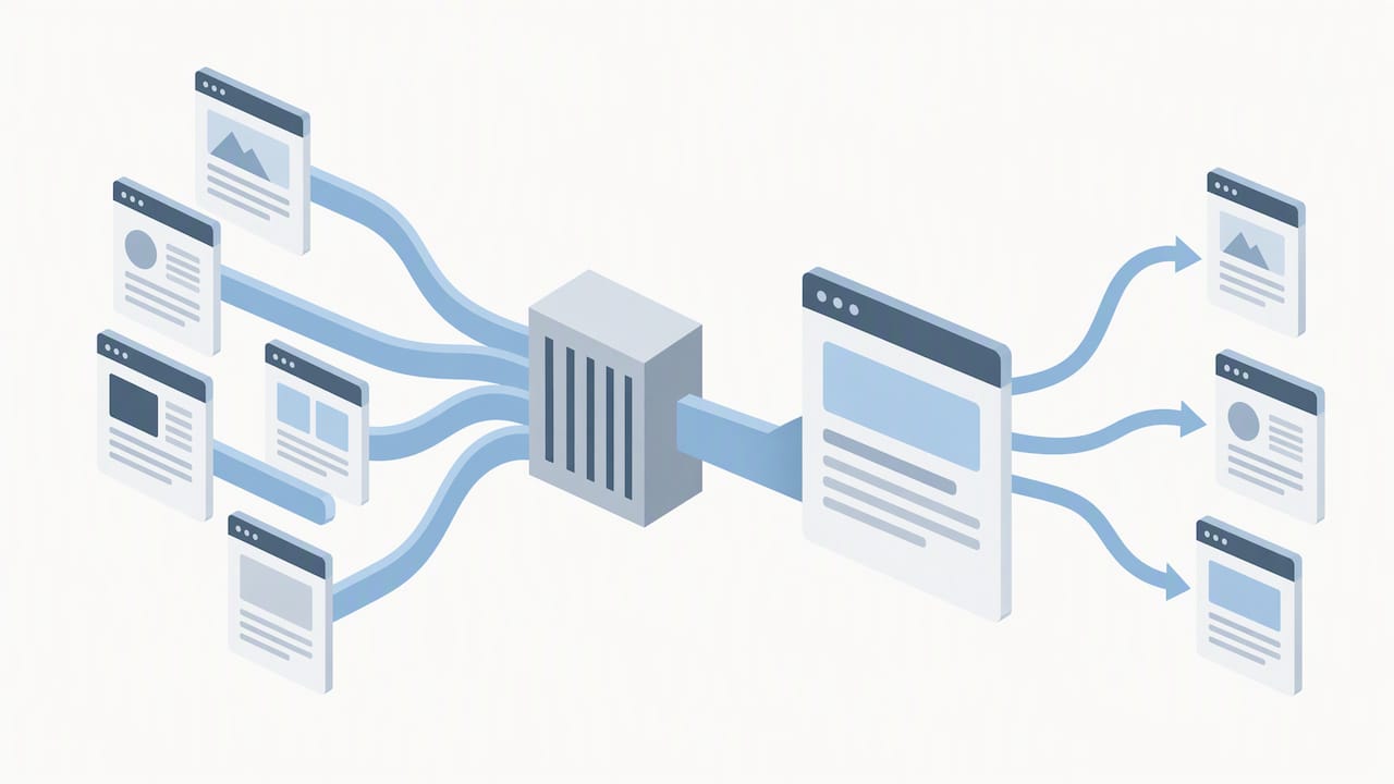 Multiple web sources forming cited summary