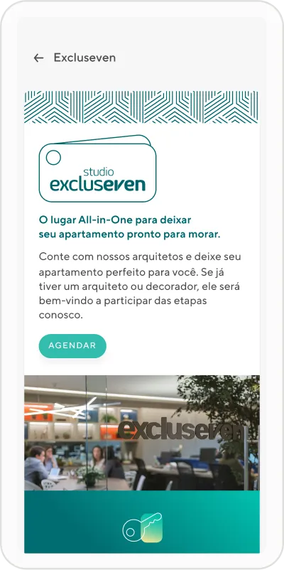 Tela Exclusiveven do app Even, com benefícios para personalizar o apartamento