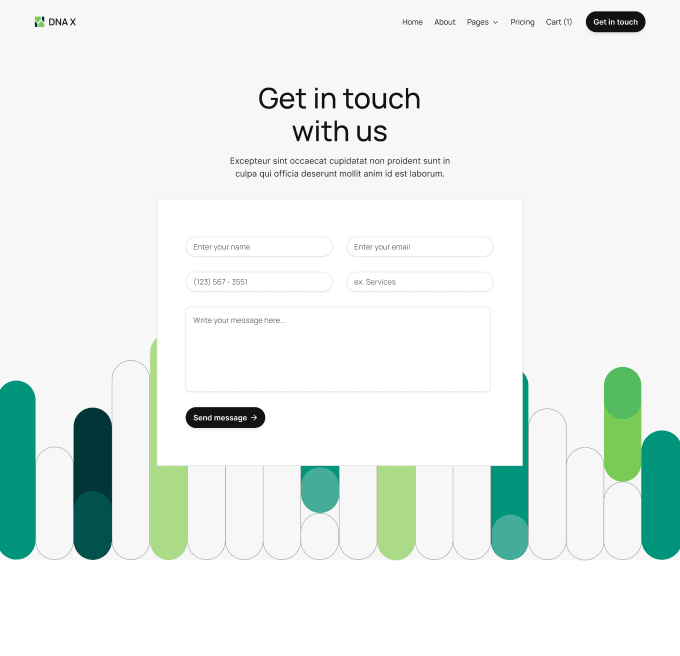 DNA X - Contact V3 Page - Health Tech Webflow Template