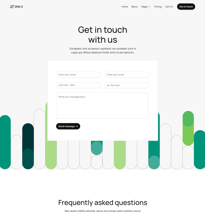 DNA X - Contact V3 Main Page - Health Tech Webflow Template