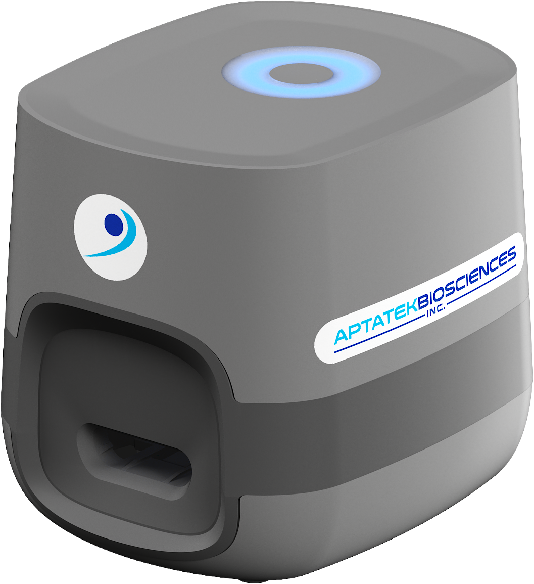Test cartridge being inserted into the PheCheck reader