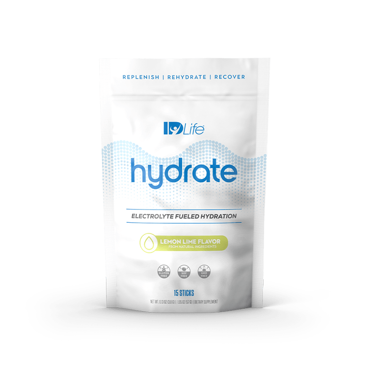Hydrate Lemon Lime bag with a single stick
