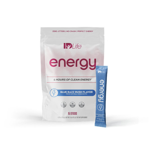 Energy Blue Razz Rush bag with one stick pack