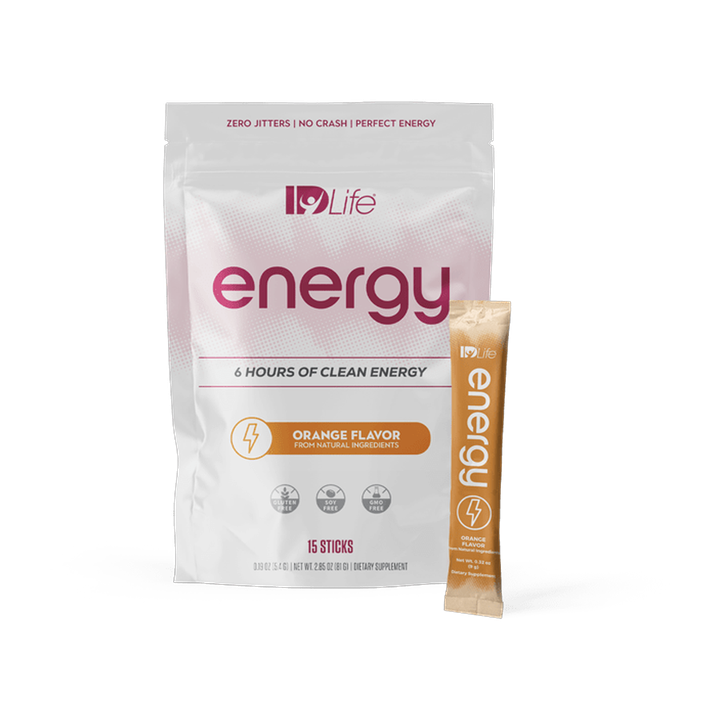 IDLife Energy pouch and stick, orange flavor
