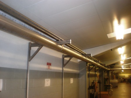 G&G ducting, piping and building modifications