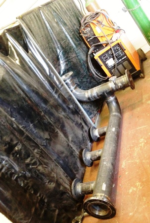 Mild steel pipework