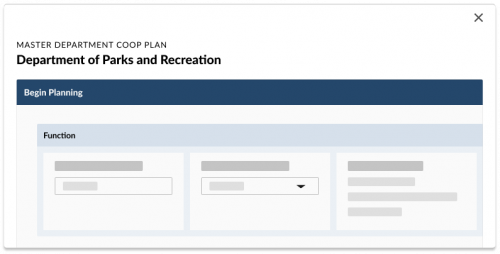 A Veoci form for COOP planning.
