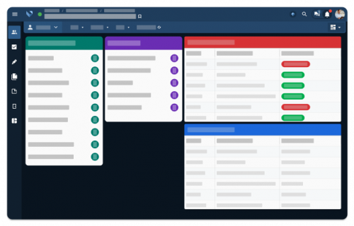 A Veoci dashboard for asset and inventory management.