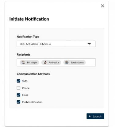 Mass notification solution for crisis management.