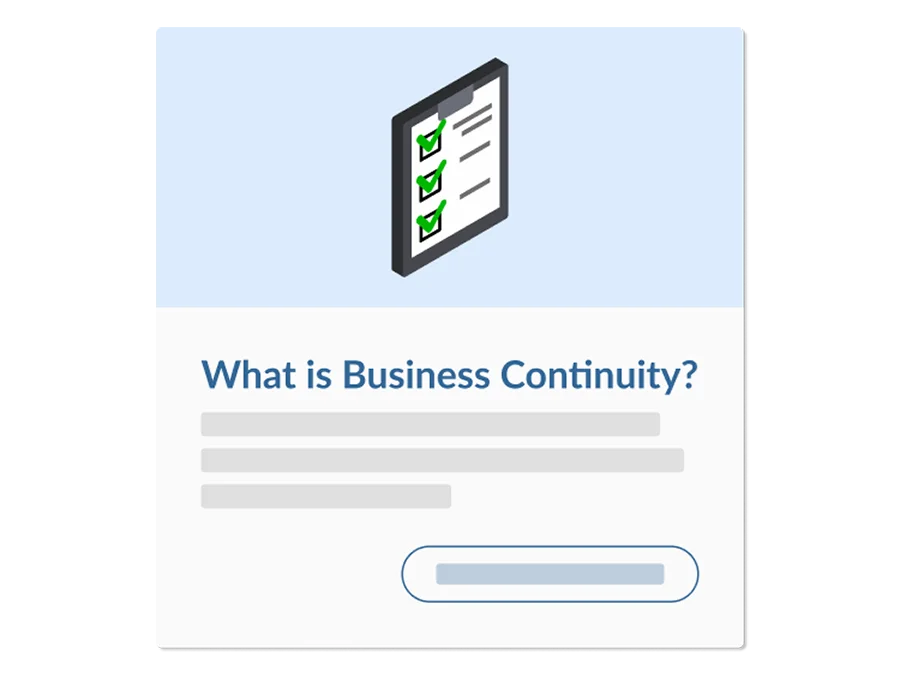 Risk assessment software for business continuity.