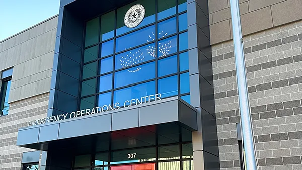 The front of the Fort Bend, TX, emergency operations center.
