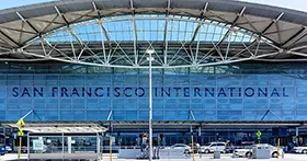 The terminal at San Francisco International Airport (SFO).