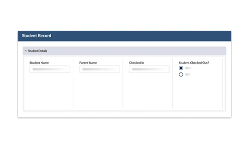 A Veoci form for documenting successful student reunification.