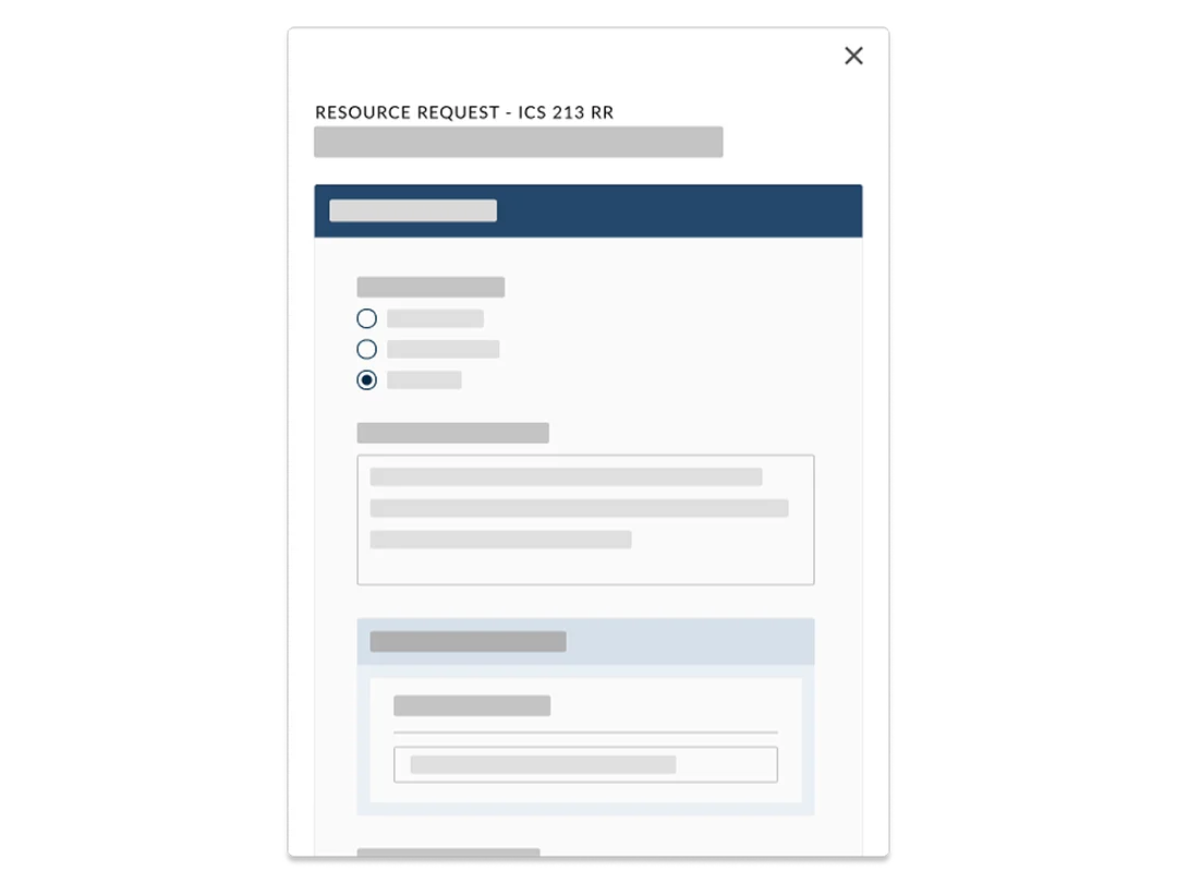 Resource requesting software for government.