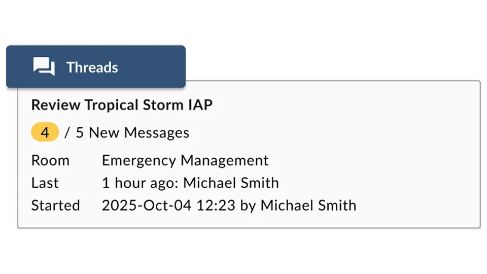 Emergency management center software for utilities.
