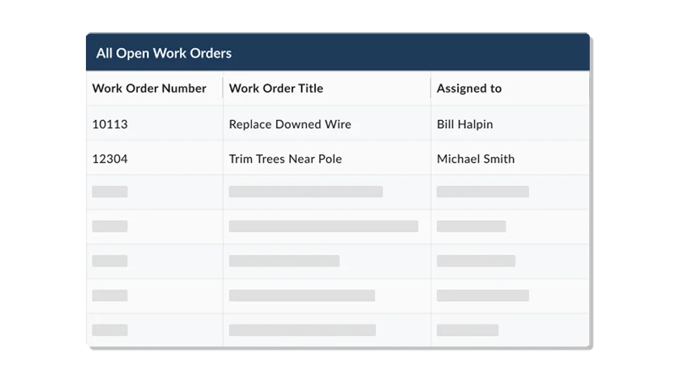 Work order management software for utilities.