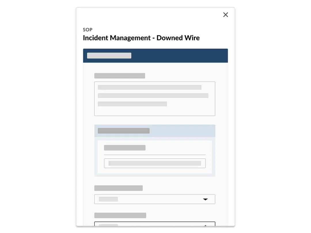 Utility SOP training software.