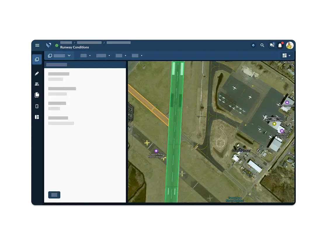 Runway condition reporting software.