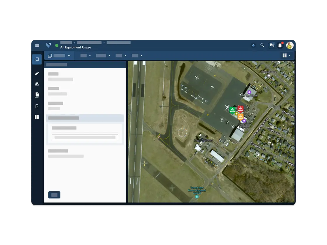 Equipment checkout log software for airports.