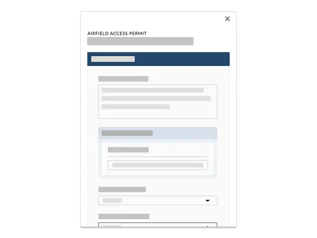 Permit and badging management software for airports.