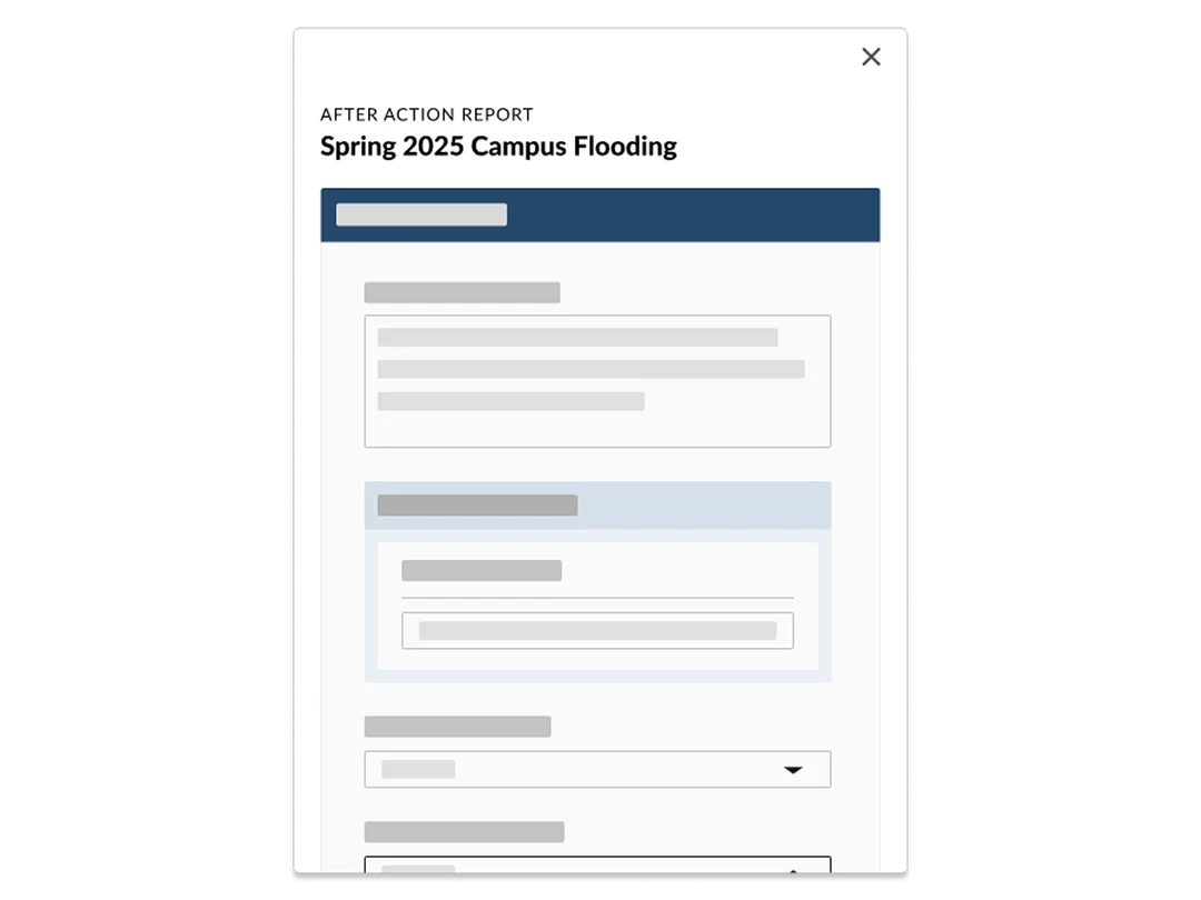 University after-action reporting software.