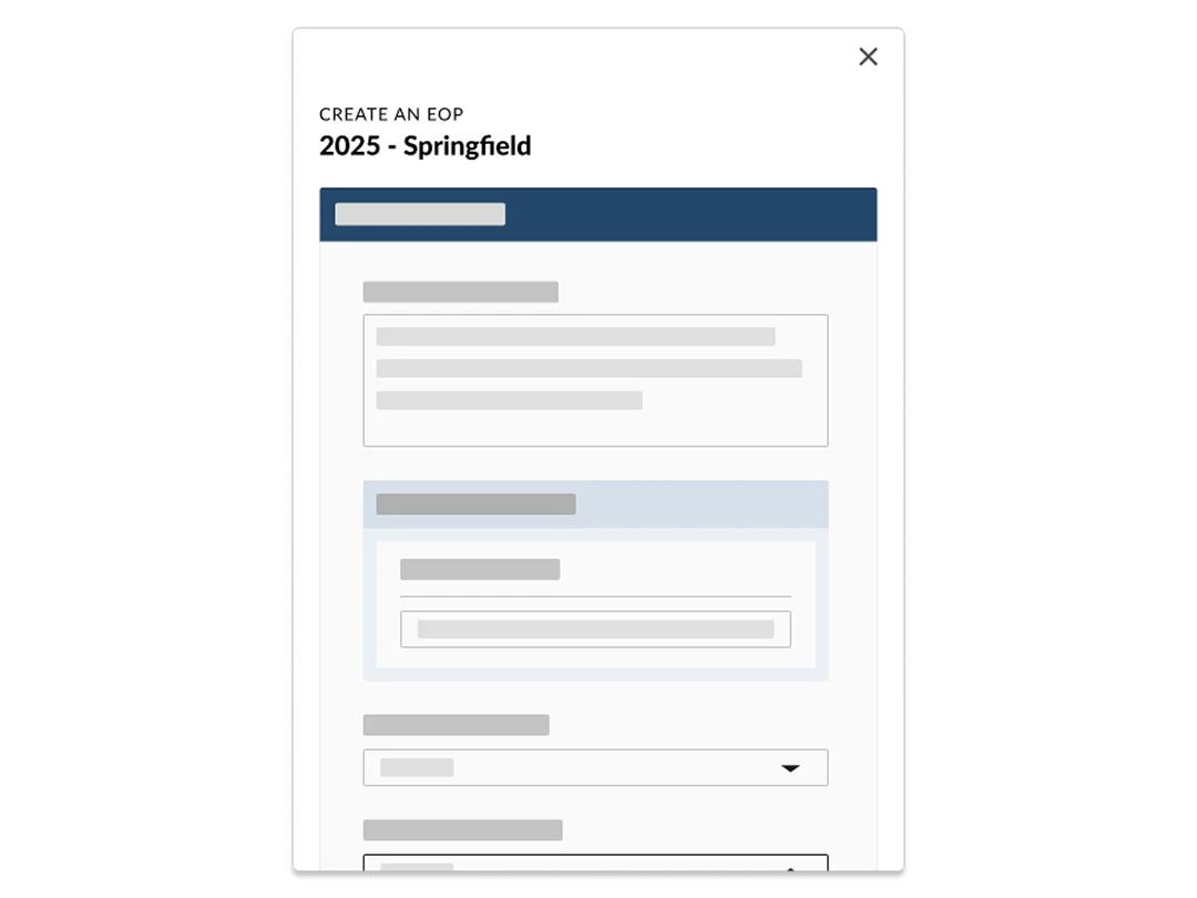 Emergency operations plan software for higher education.