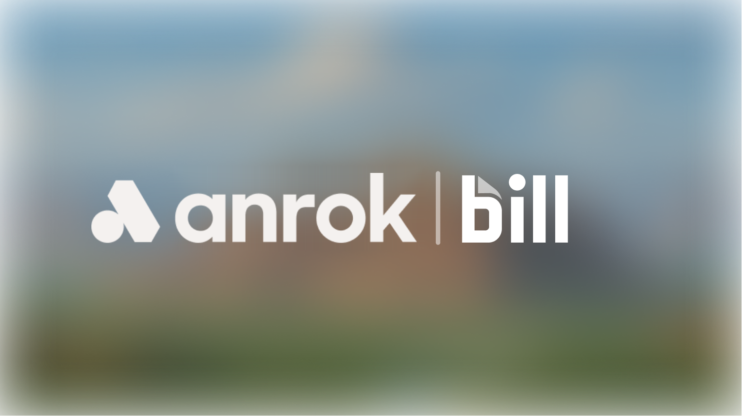 White Anrok Bill logo with stylized letter A and document icon on transparent background.