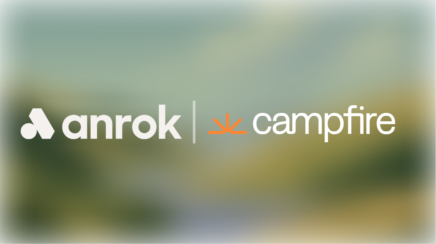 Anrok logo followed by a vertical line and an orange campfire icon with the word campfire.