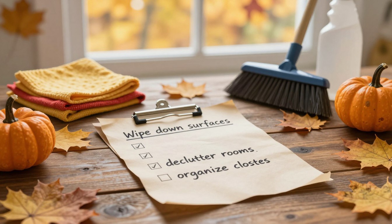 fall deep cleaning checklist