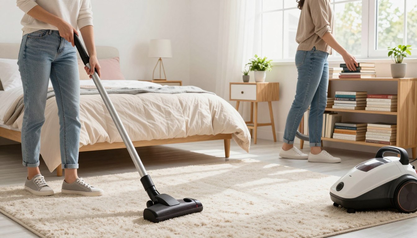 bedroom deep cleaning
