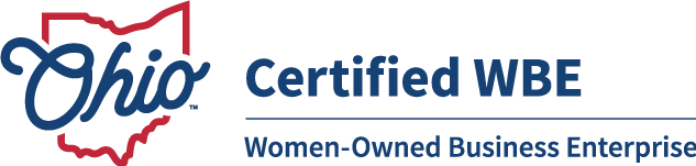 State certified Women Business Enterprise (WBE) badge
