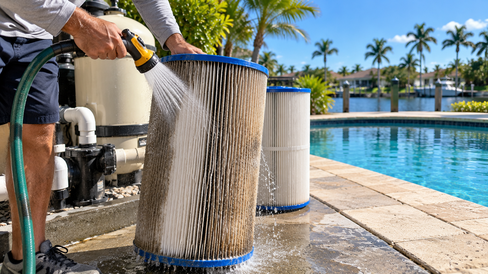 Filter Cleaning and Replacement: How Often Your West Palm Beach Pool Needs It