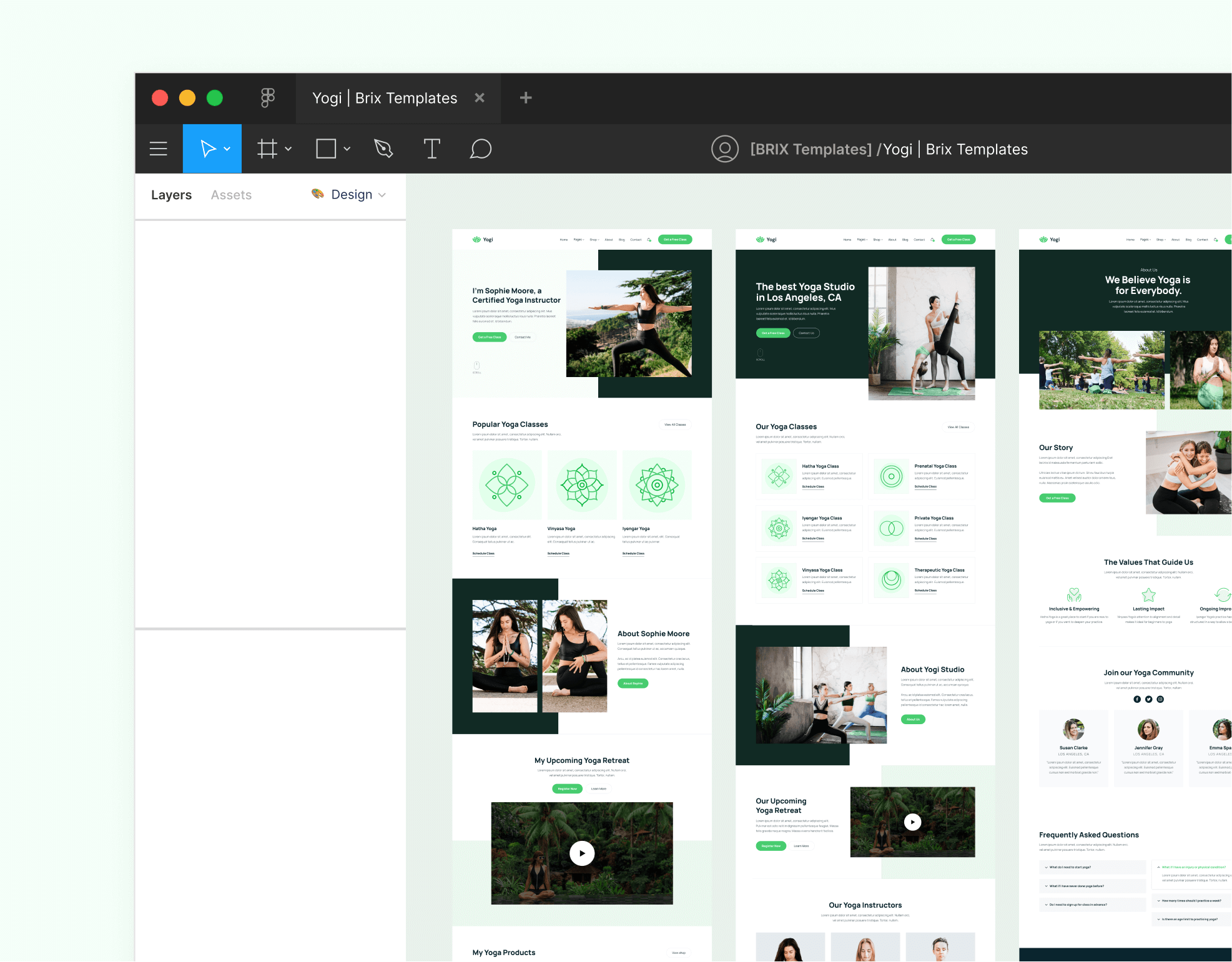 Yogi - Figma File Included - Wellness Webflow Template