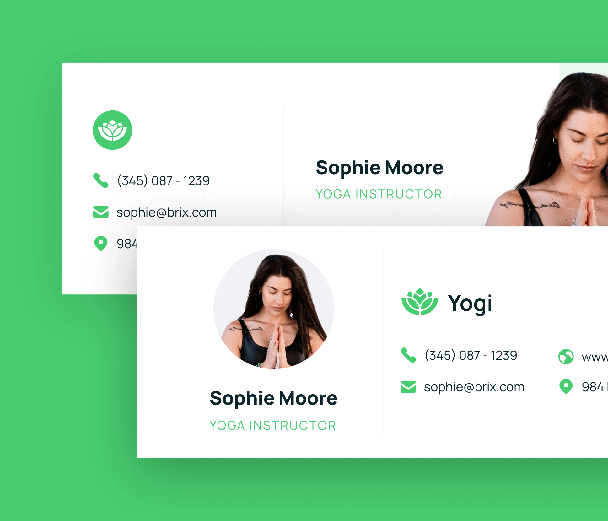 Yogi - Email Signature - Wellness Webflow Template