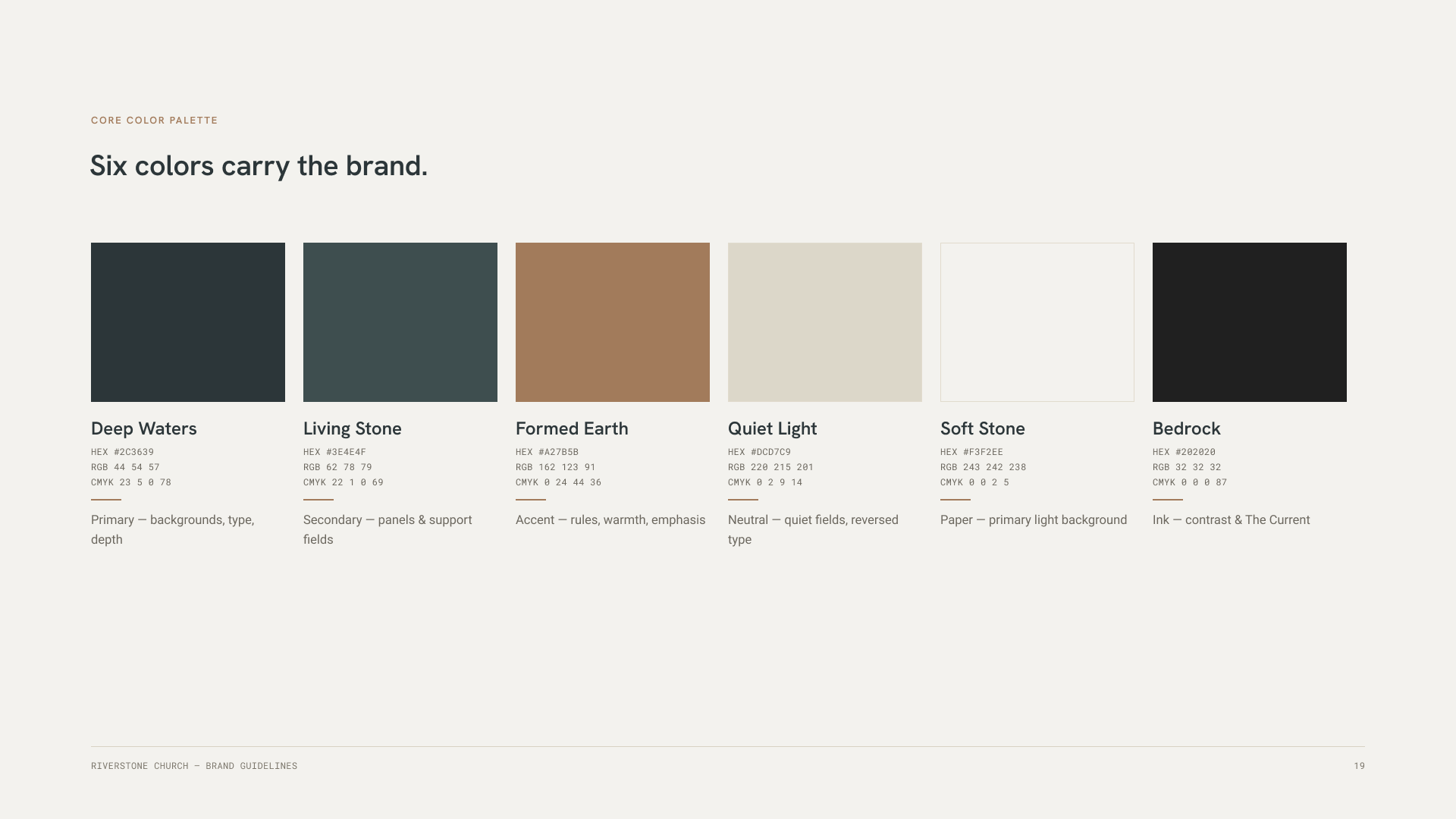 Riverstone brand guideline page (placeholder)