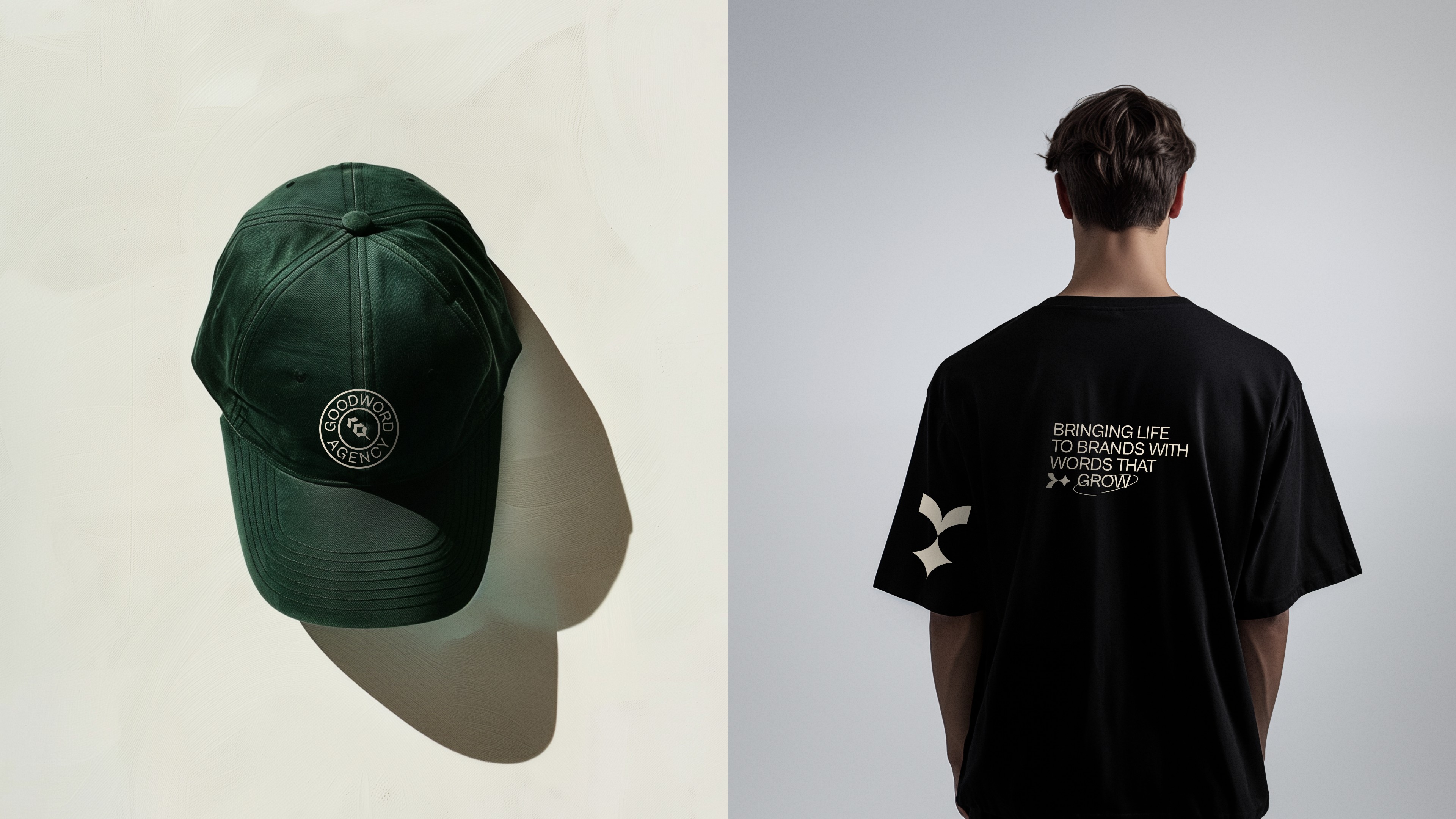 Good Word brand application: Cap and tee