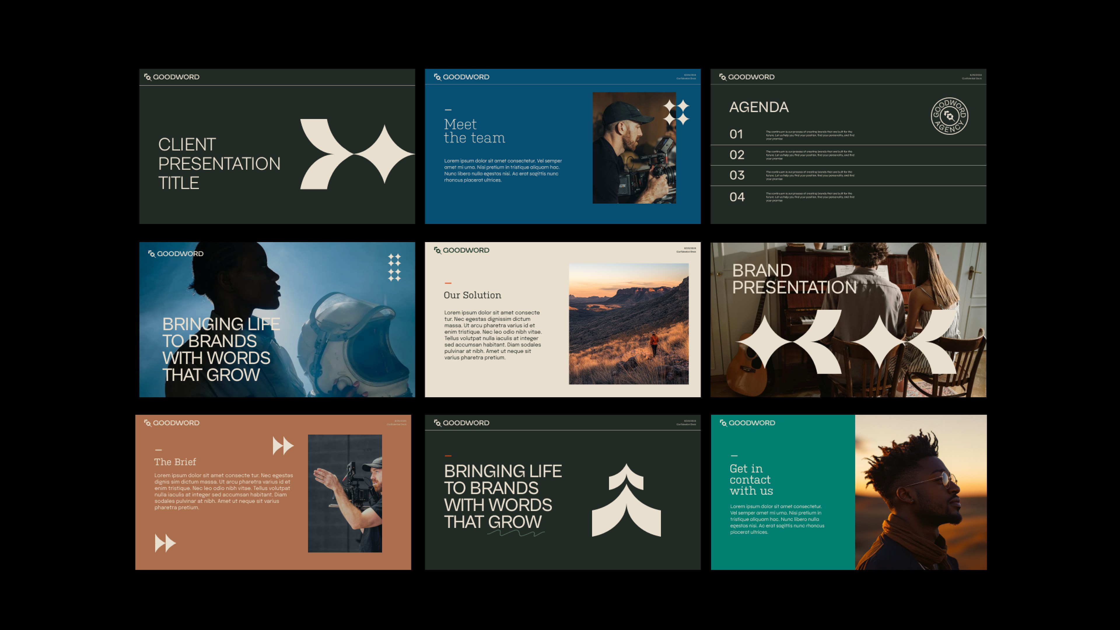 Good Word brand application: Presentation templates