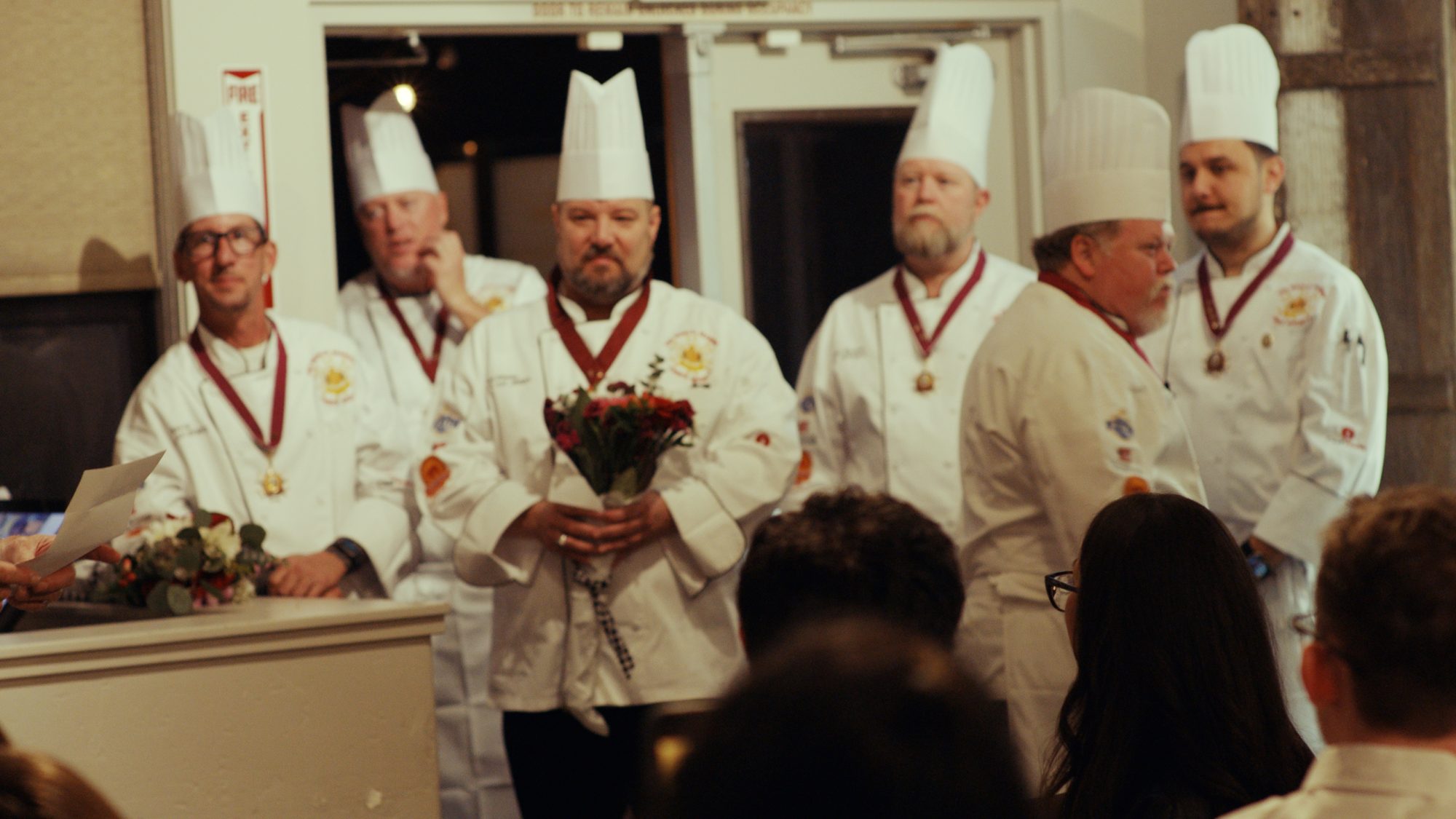 Master chefs of the Chapter at an induction