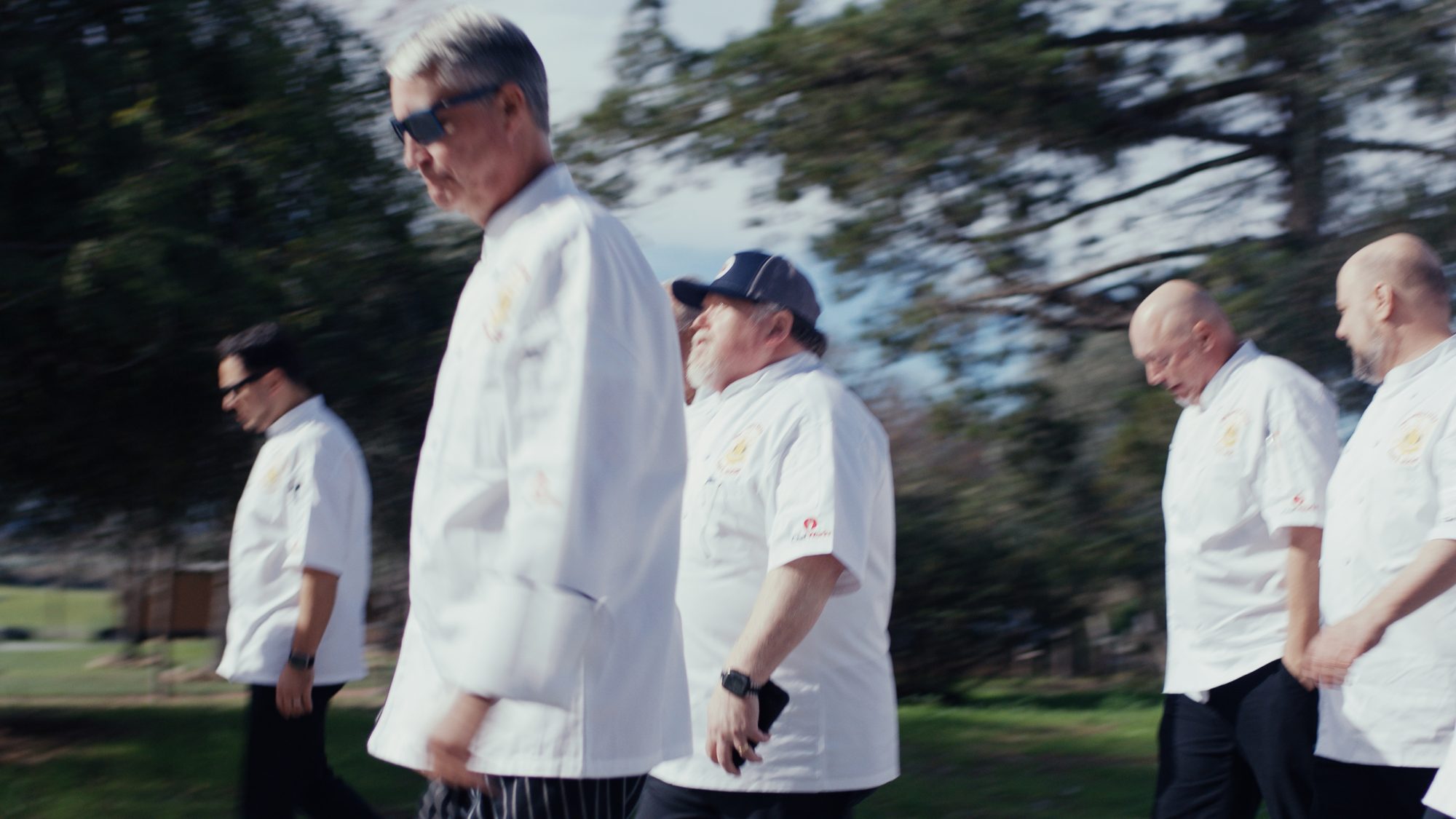 Chefs walking the grounds at Rancho Cielo