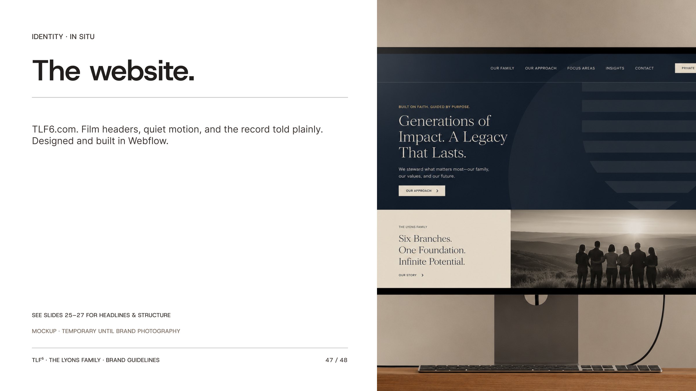 TLF6 website mockup